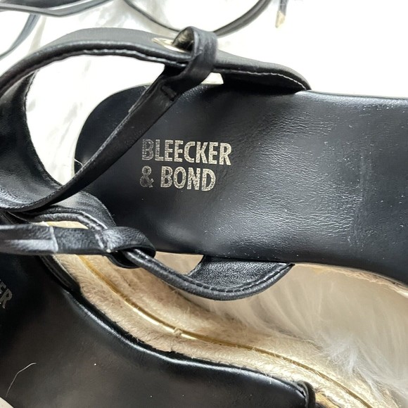 Bleecker & Bond Odette Tiger Calf Hair Espadrille Wedge Sandals 6.5M Leather - Picture 16 of 16